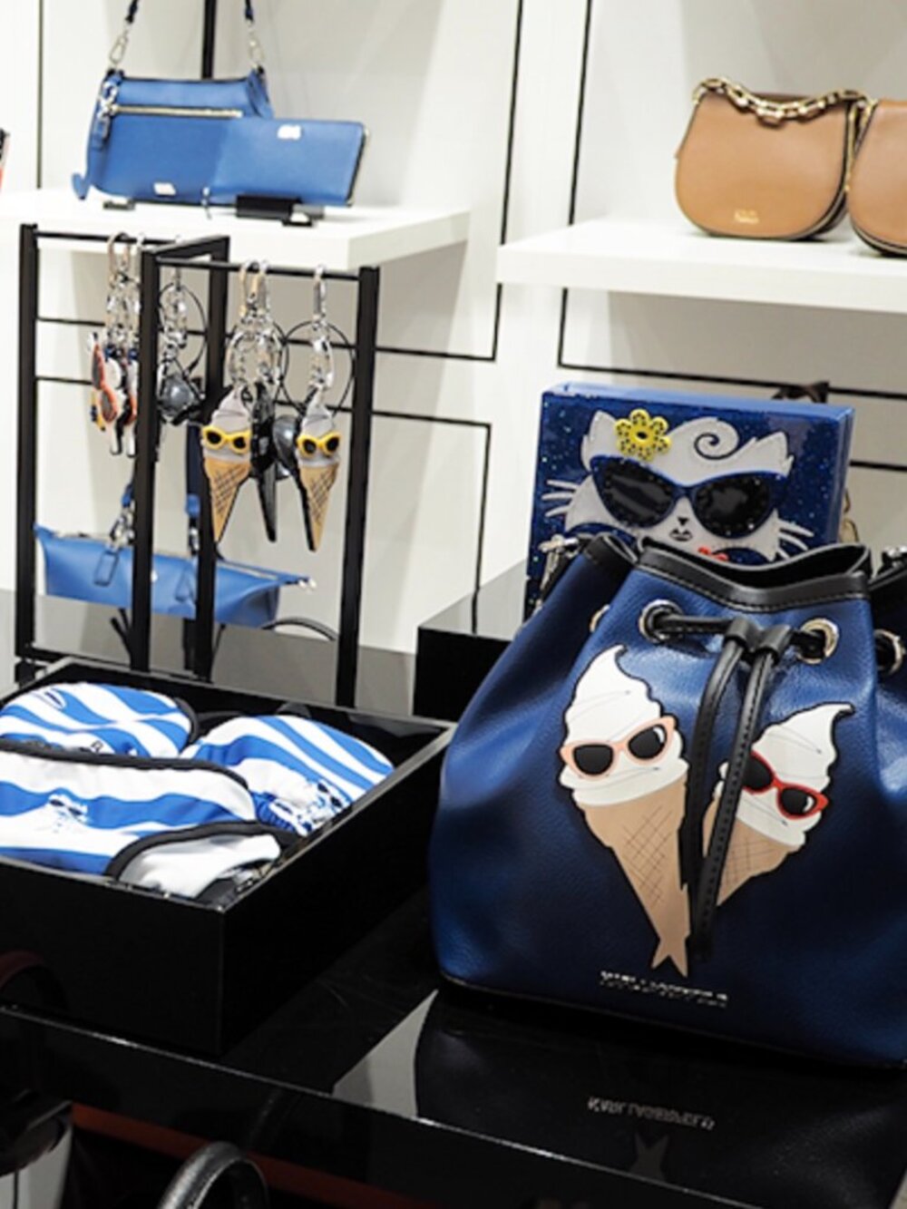 Karl Lagerfeld Choupette at the Beach "Ice Cream Cone" Bucket Bag - BRAND NEW - Picture 6 of 6